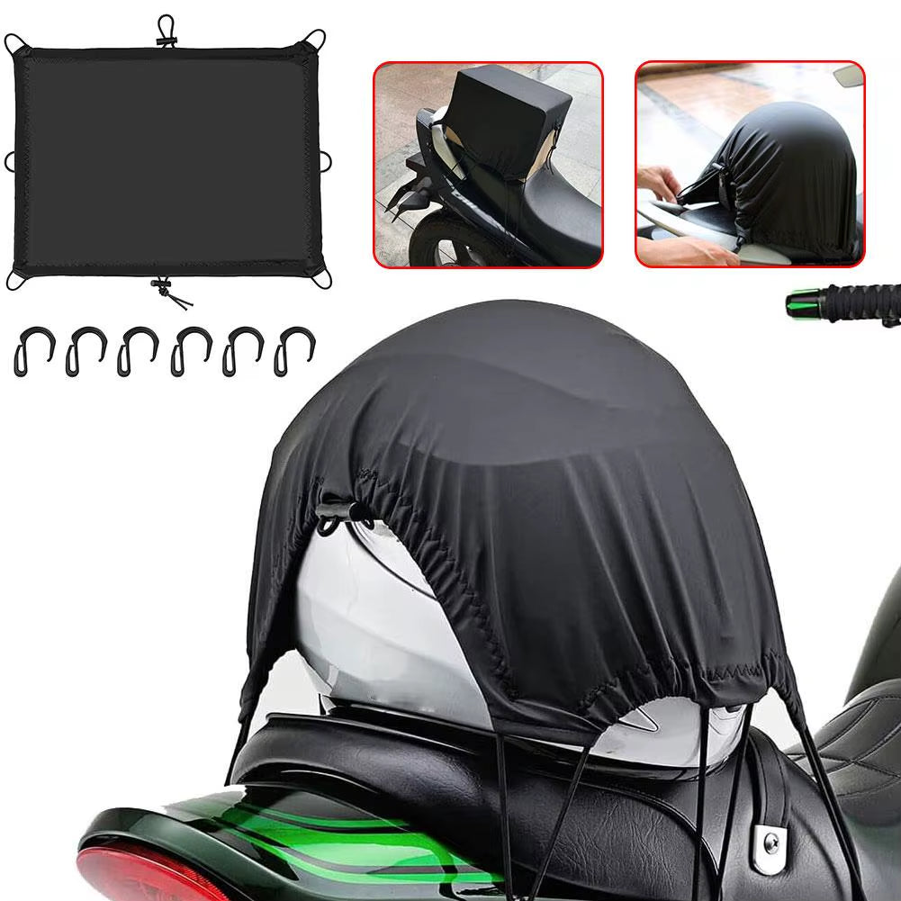 Waterproof Elastic Motorcycle Luggage Cover Cargo Net with Hooks 6 Motorcycle Cover Helmet Tank Holder Bag Oil Accessories D4F7