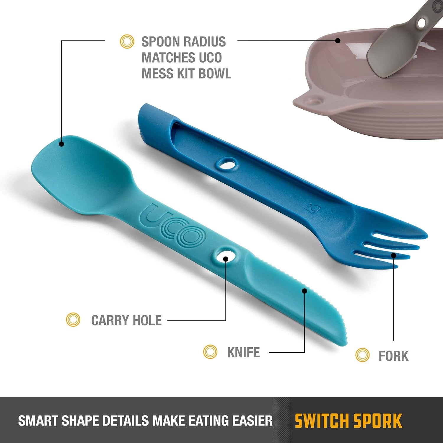 Switch Spork 2-Piece Integrated Camping Utensil Set