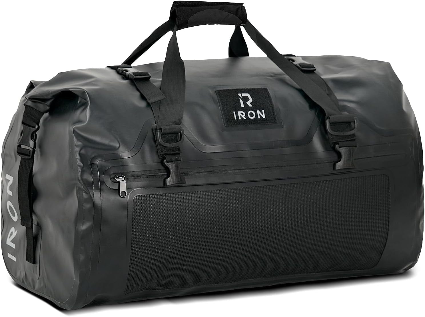 Motorcycle Dry Bag - Waterproof Duffle & Luggage Tail Bag Saddle Bags with Roll Top Closure, Shoulder Straps, Inner Pocket and Mesh Pocket (Black, 30L)