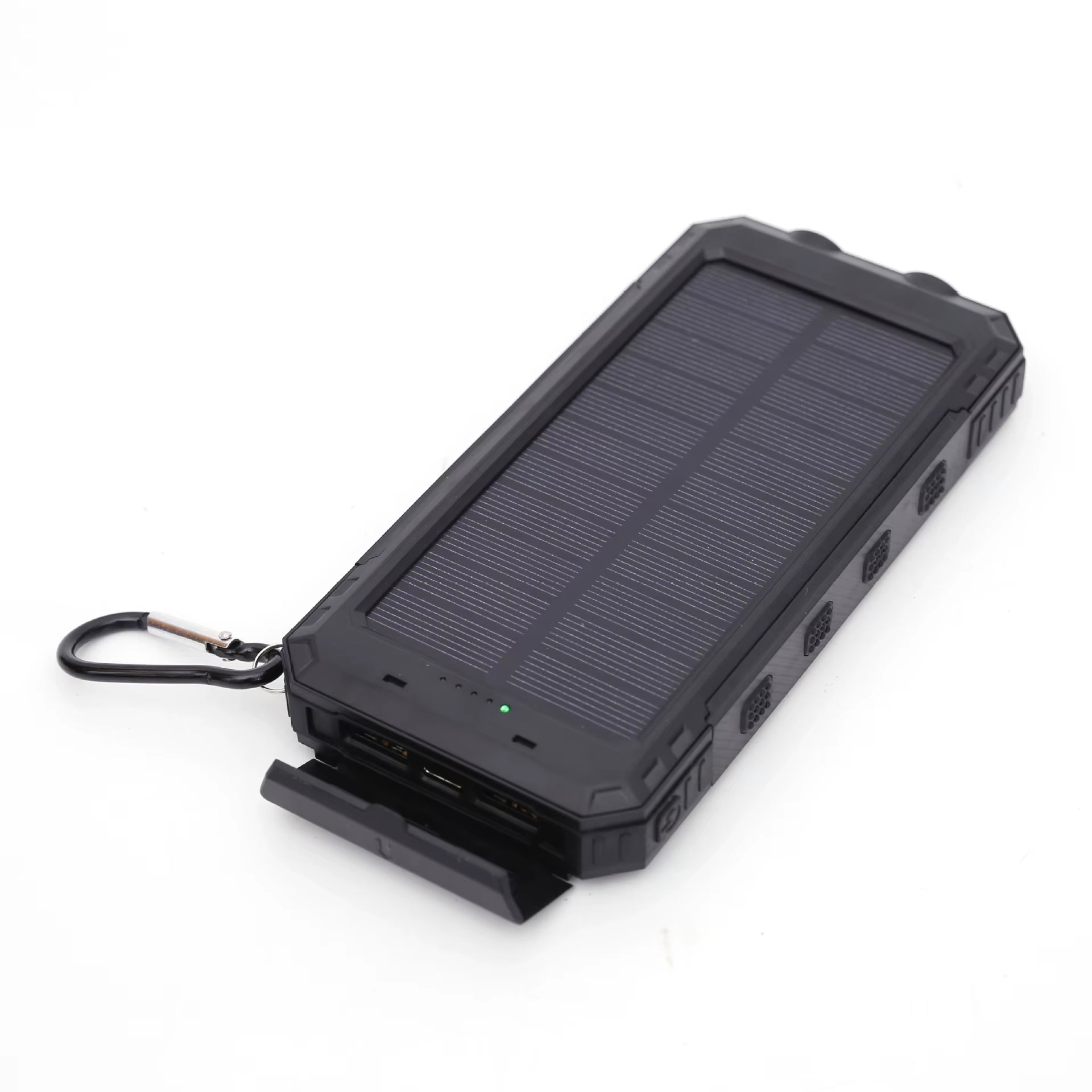 Portable Waterproof Solar Power Bank for Outdoor Mountain Climbing and Camping, Large-Capacity Compass Mobile Power Bank