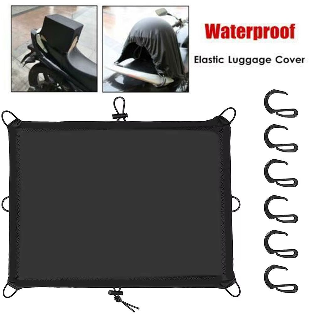 Waterproof Elastic Motorcycle Luggage Cover Cargo Net with Hooks 6 Motorcycle Cover Helmet Tank Holder Bag Oil Accessories D4F7