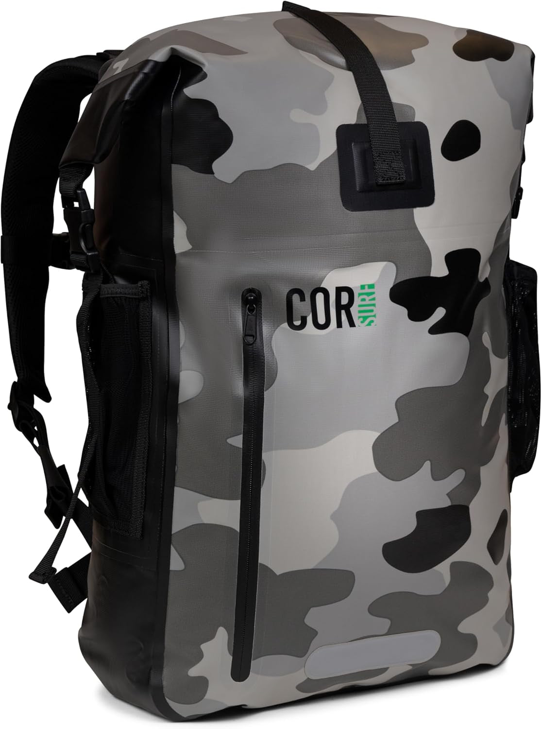 Waterproof Backpack with Laptop Sleeve | Heavy Duty Hiking, Kayak Dry Bag Backpack | Roll-Top Closure (25L, Green)