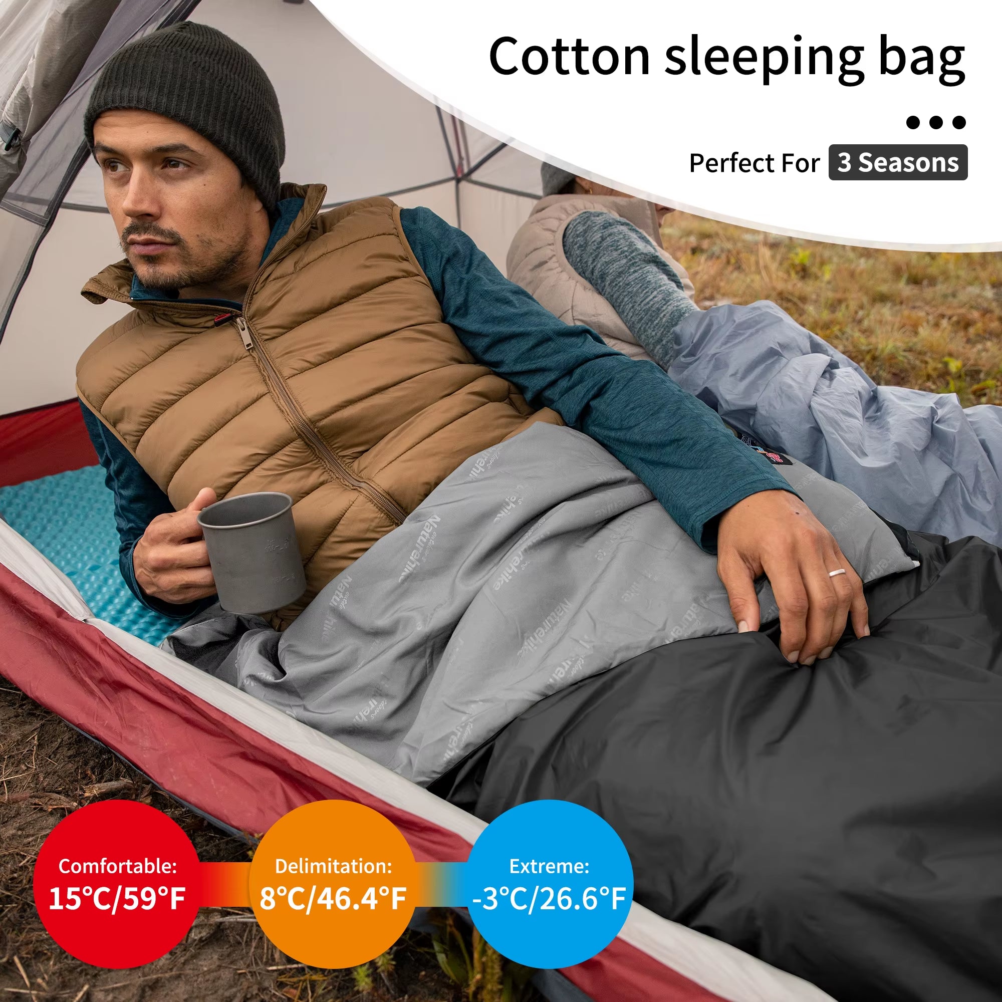 Sleeping Bag Lightweight Mini LW180 Waterproof Cotton Sleeping Bag Nature Hike Tourist Camping Sleeping Bag