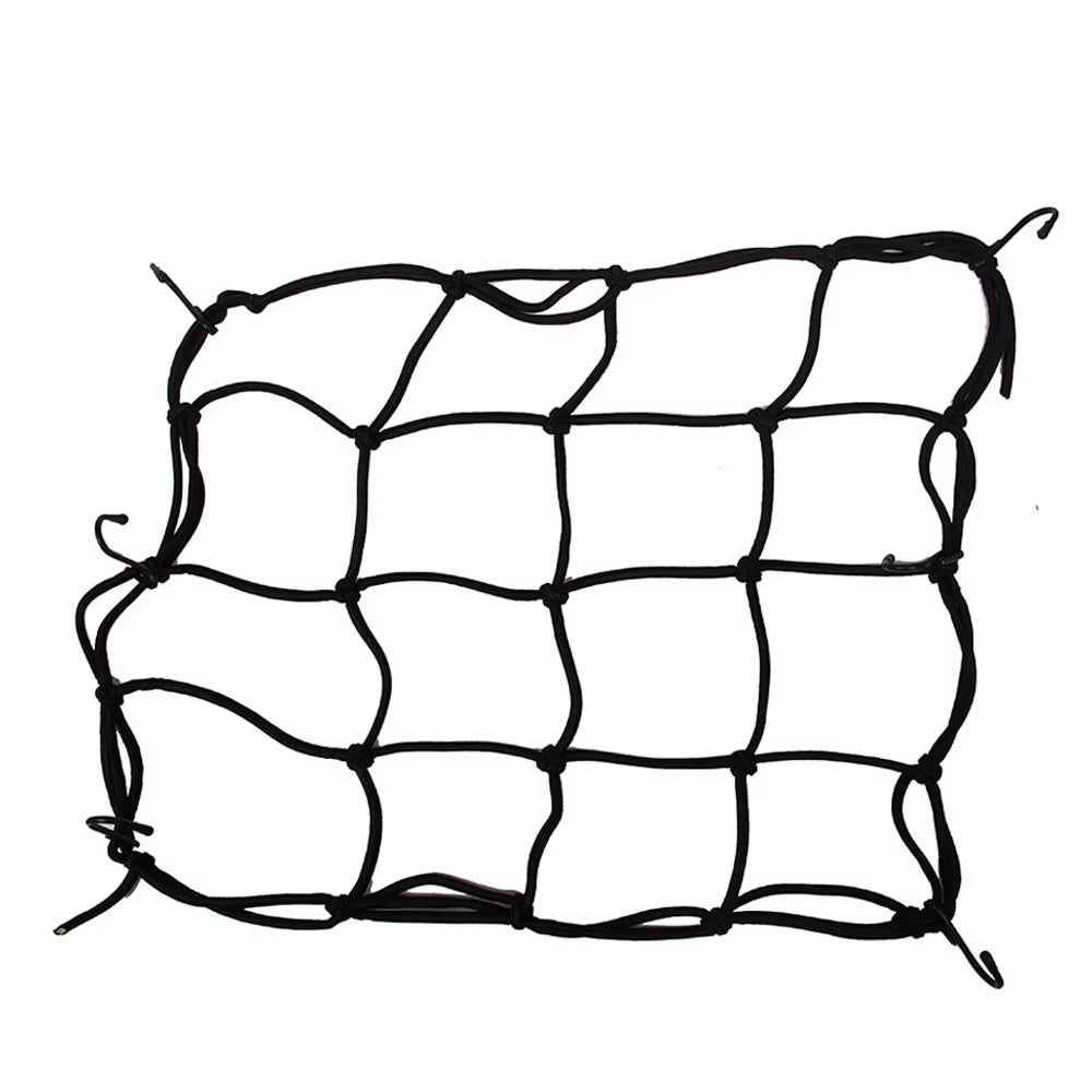 Motorcycle Luggage Net Cover Bike Hold down Fuel Tank Luggage Mesh Rubber Elastic Bungee Motorcycle Bike Tank Hooks Helmet Net