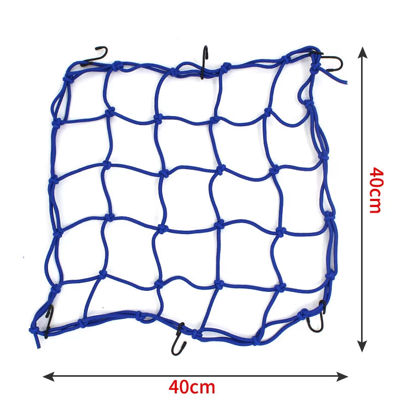 Motorcycle Luggage Net Helmet Mesh Fuel Tank Luggage Mesh Nets with Hooks Motorbike Compaction Storage Motorcycle Accessories