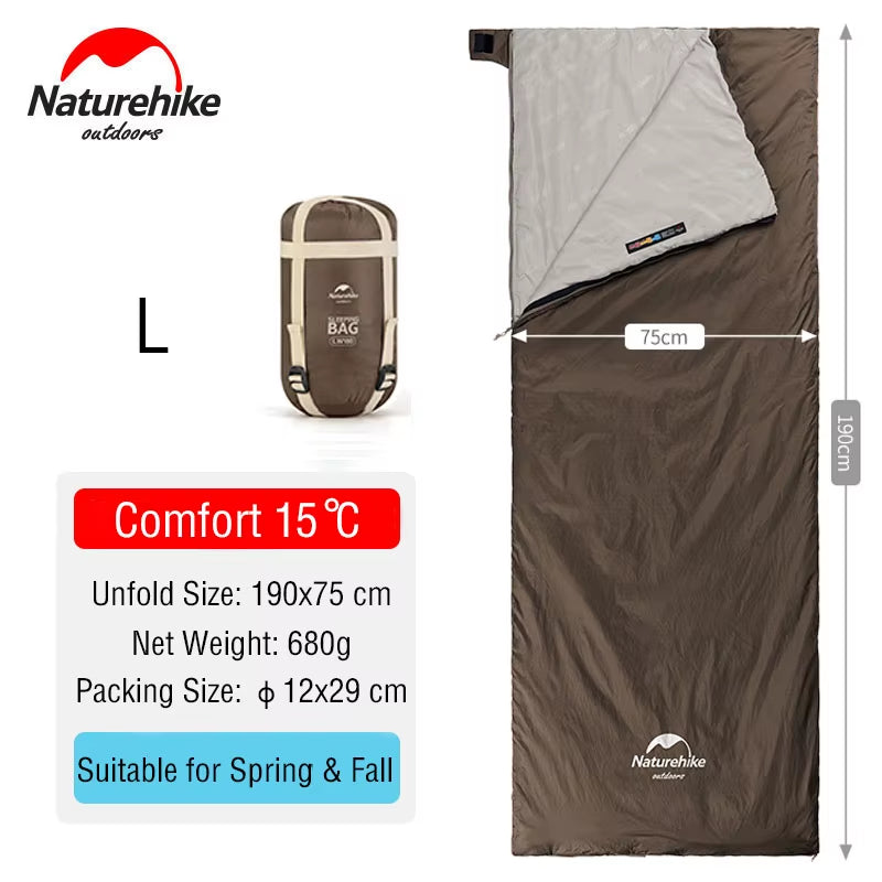 Sleeping Bag Lightweight Mini LW180 Waterproof Cotton Sleeping Bag Nature Hike Tourist Camping Sleeping Bag