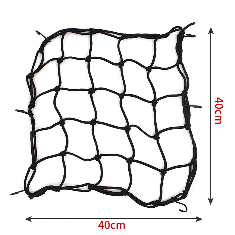 Motorcycle Luggage Net Helmet Mesh Fuel Tank Luggage Mesh Nets with Hooks Motorbike Compaction Storage Motorcycle Accessories