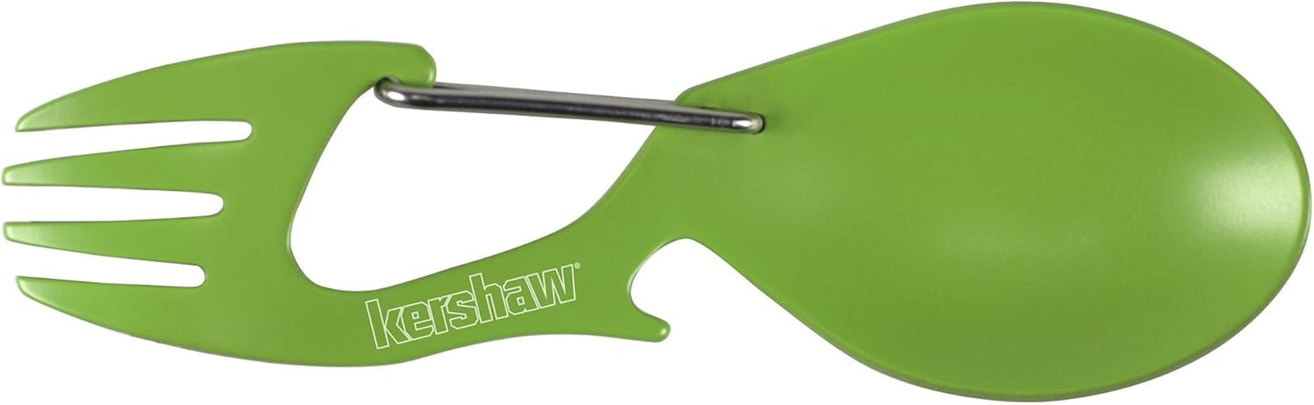 Ration Multi Tool Spork, Stainless Steel Spoon, Fork, Carabiner and Bottle Opener, Regular and XL Sizes