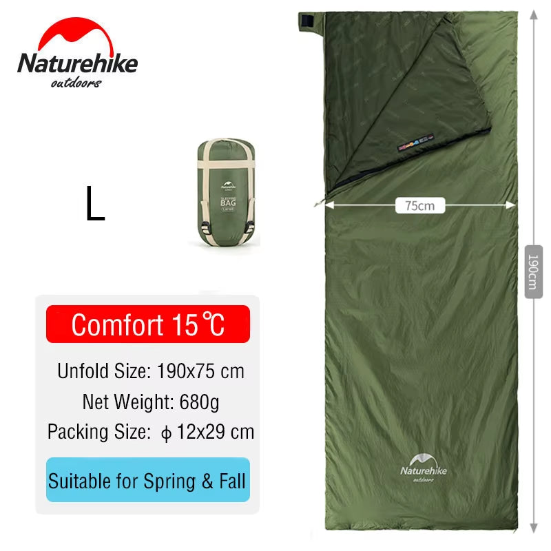 Sleeping Bag Lightweight Mini LW180 Waterproof Cotton Sleeping Bag Nature Hike Tourist Camping Sleeping Bag