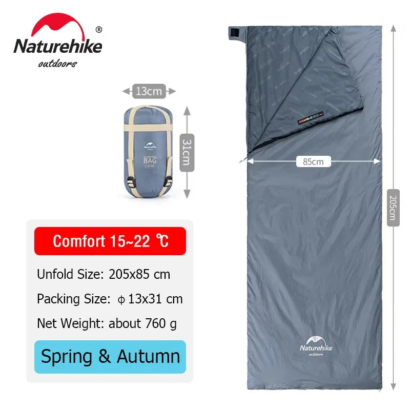 Lw180 Sleeping Bag Ultralight Cotton Sleeping Bag Spring Summer Sleeping Bag Outdoor Hiking Camping Sleeping Bag