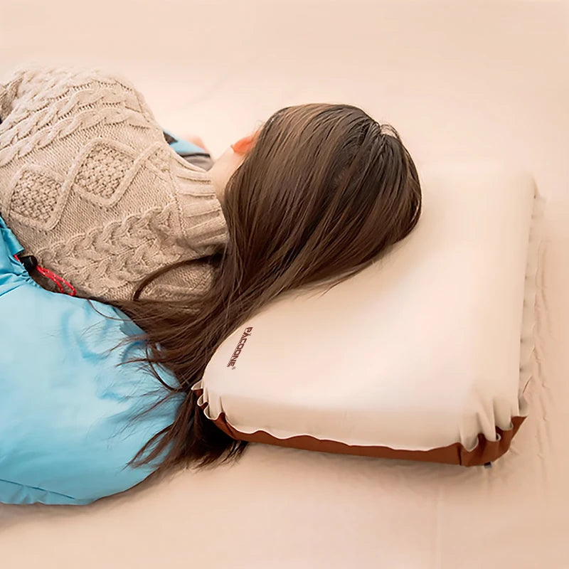 Camping Pillow Self Inflating Pillow 3D Ultralight Sponge Pillow Outdoor Travel Automatic Inflatable Pillow