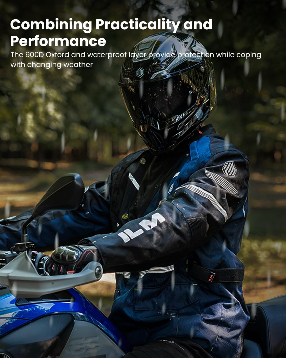 Men'S Motorcycle Jacket CE Armored Riding Waterproof Adventure Touring