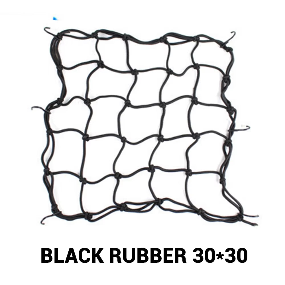 Motorcycle Luggage Net Cover Bike Hold down Fuel Tank Luggage Mesh Rubber Elastic Bungee Motorcycle Bike Tank Hooks Helmet Net