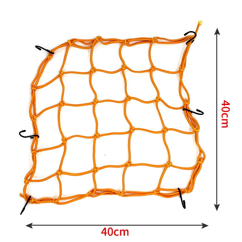 Motorcycle Luggage Net Helmet Mesh Fuel Tank Luggage Mesh Nets with Hooks Motorbike Compaction Storage Motorcycle Accessories