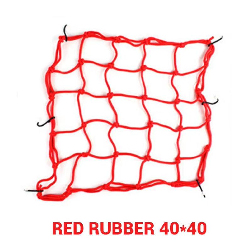 Motorcycle Luggage Net Cover Bike Hold down Fuel Tank Luggage Mesh Rubber Elastic Bungee Motorcycle Bike Tank Hooks Helmet Net