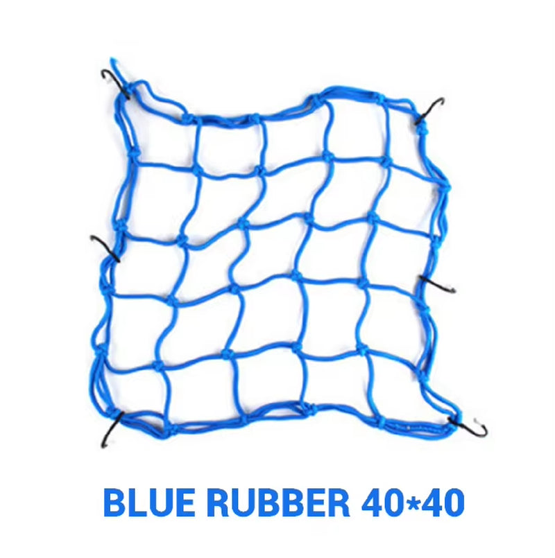 Motorcycle Luggage Net Cover Bike Hold down Fuel Tank Luggage Mesh Rubber Elastic Bungee Motorcycle Bike Tank Hooks Helmet Net