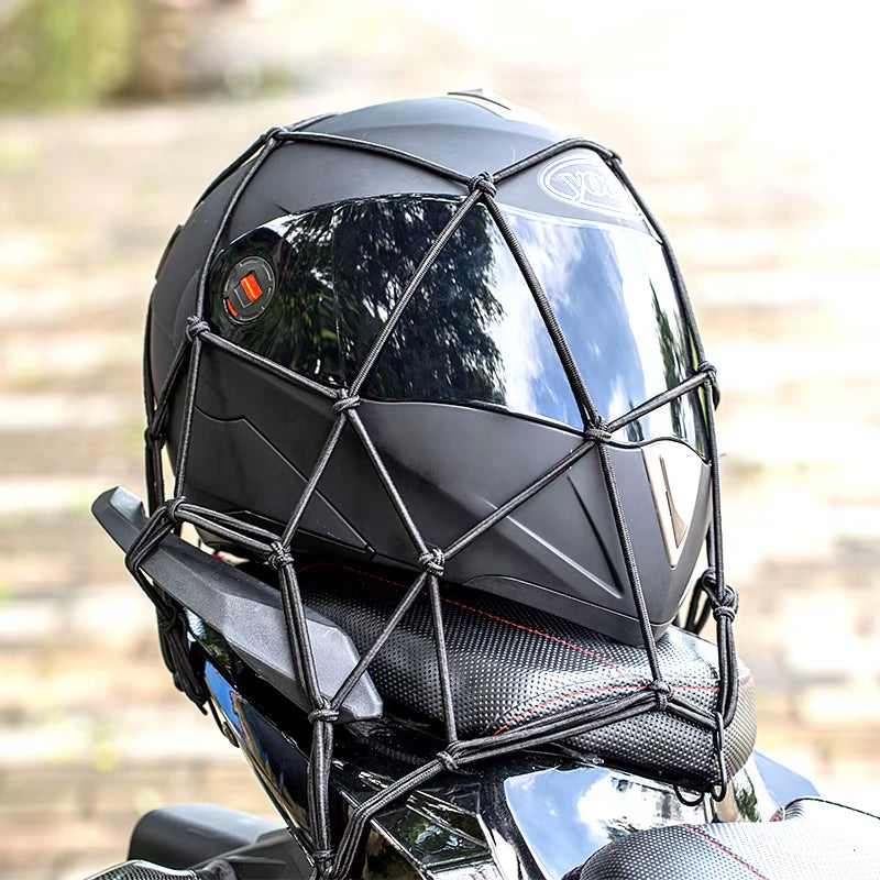 Motorcycle Luggage Net Helmet Mesh Fuel Tank Luggage Mesh Nets with Hooks Motorbike Compaction Storage Motorcycle Accessories