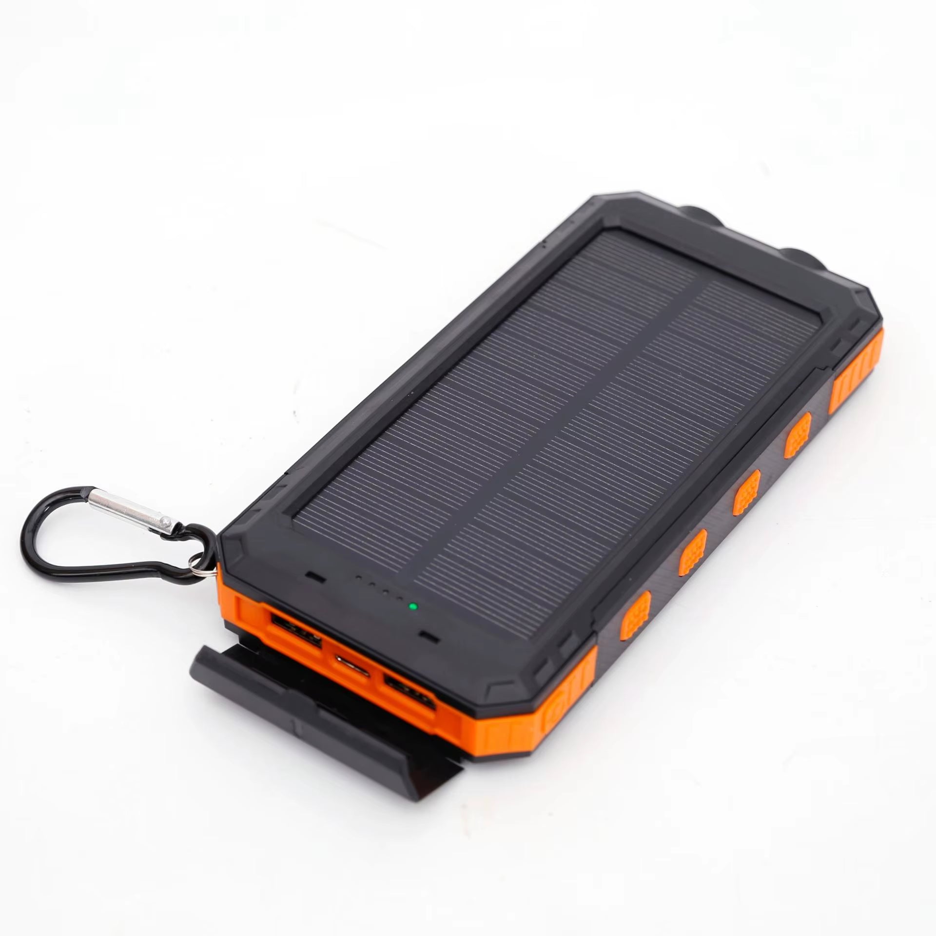 Portable Waterproof Solar Power Bank for Outdoor Mountain Climbing and Camping, Large-Capacity Compass Mobile Power Bank