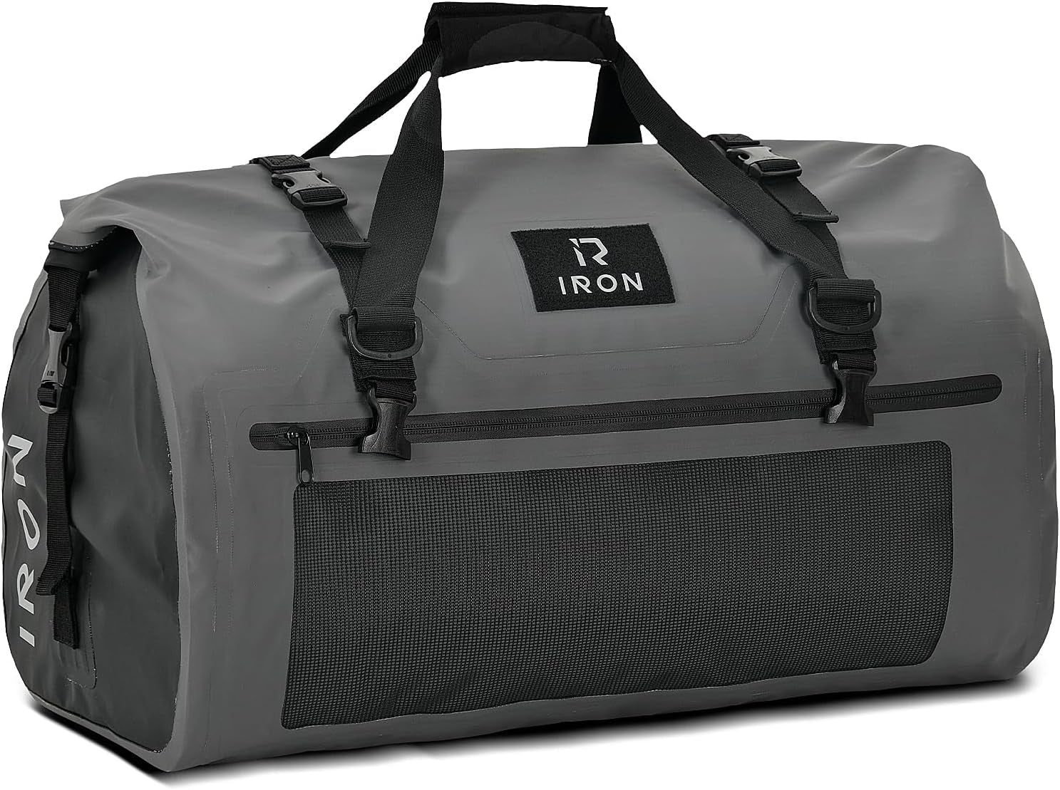 Motorcycle Dry Bag - Waterproof Duffle & Luggage Tail Bag Saddle Bags with Roll Top Closure, Shoulder Straps, Inner Pocket and Mesh Pocket (Black, 30L)