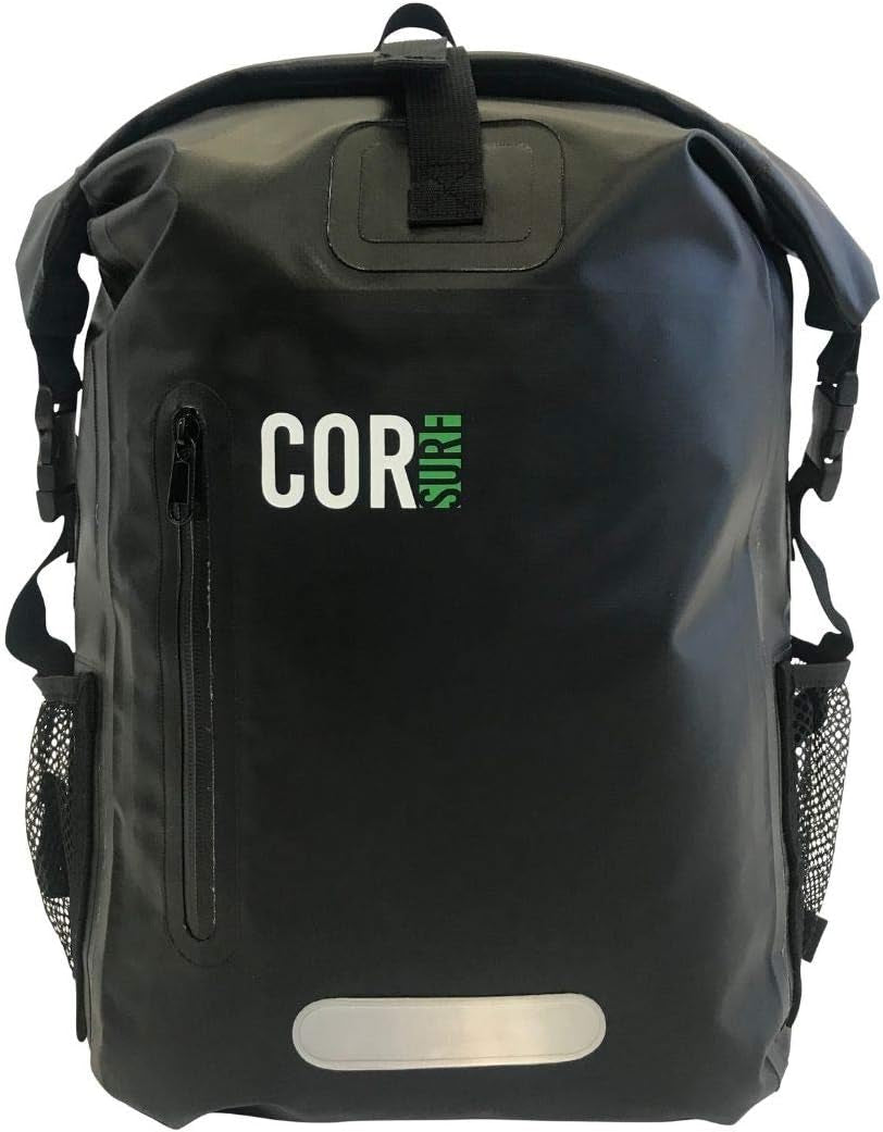 Waterproof Backpack with Laptop Sleeve | Heavy Duty Hiking, Kayak Dry Bag Backpack | Roll-Top Closure (25L, Green)