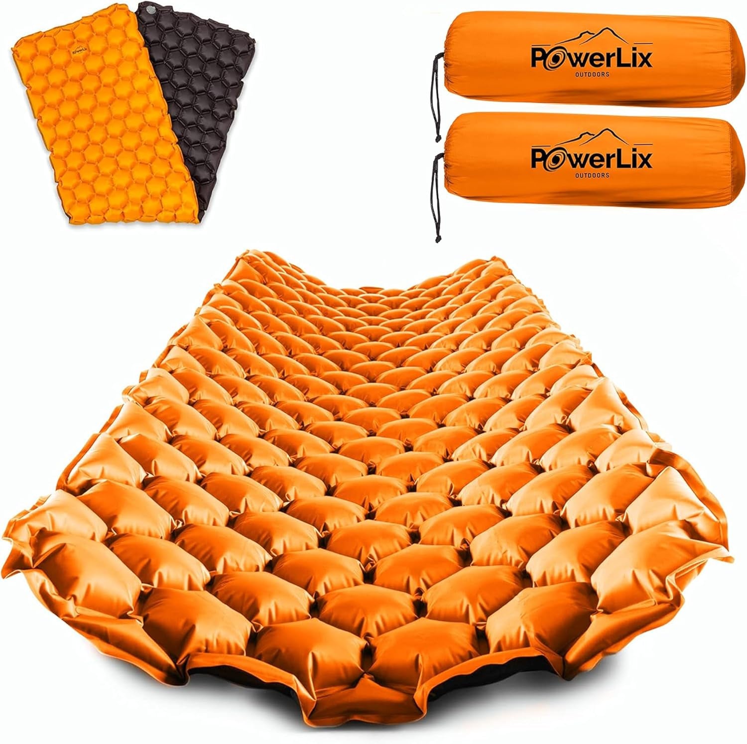 Camping Sleeping Pad - Ultralight Inflatable Camping Mattress Sleeping Mat for Backpacking, Hiking, Compact Lightweight Sleeping Pad for Camping, Inflation Bag/Repair Kit Included
