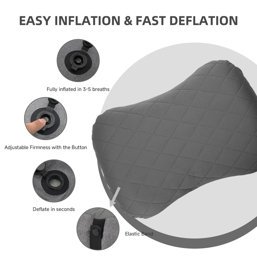 AIRSPIRIT Inflatable Camping Pillow Ultralight Adjustable Firmness, TPU Trave...
