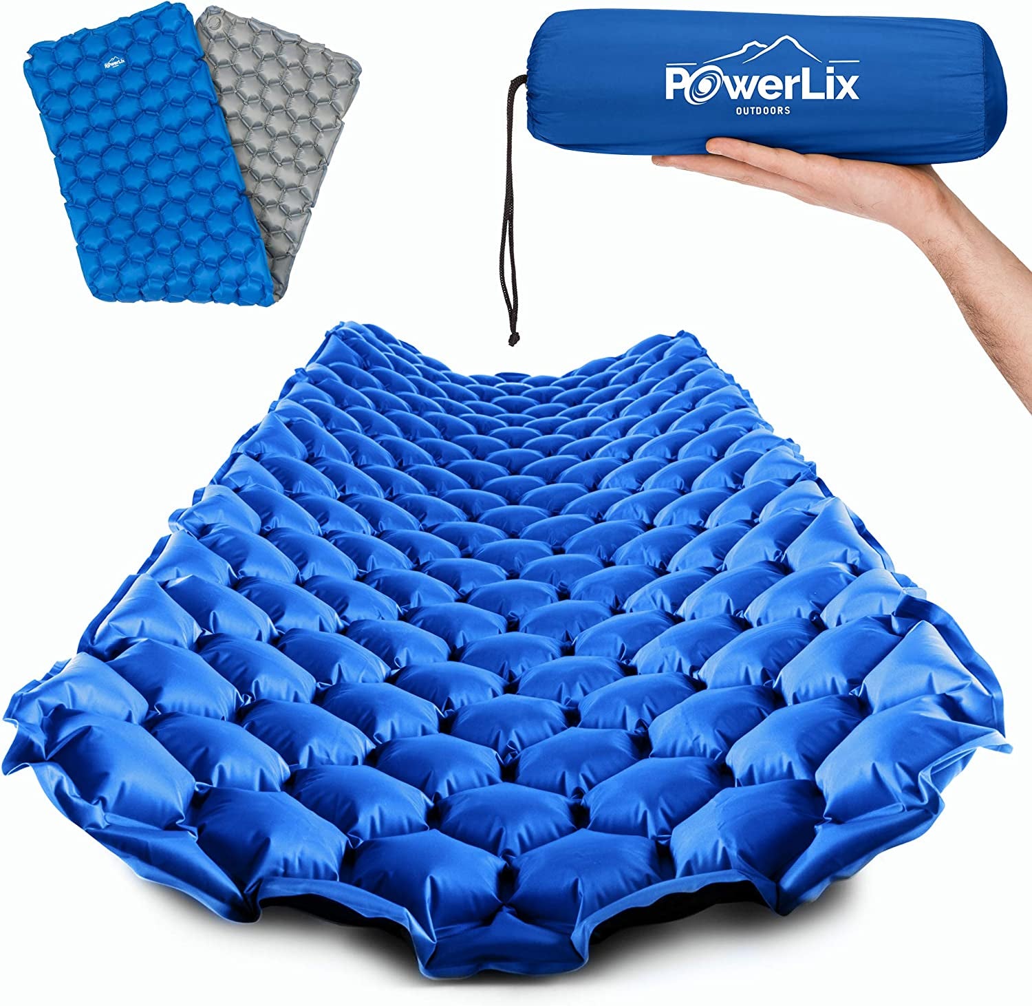 Camping Sleeping Pad - Ultralight Inflatable Camping Mattress Sleeping Mat for Backpacking, Hiking, Compact Lightweight Sleeping Pad for Camping, Inflation Bag/Repair Kit Included