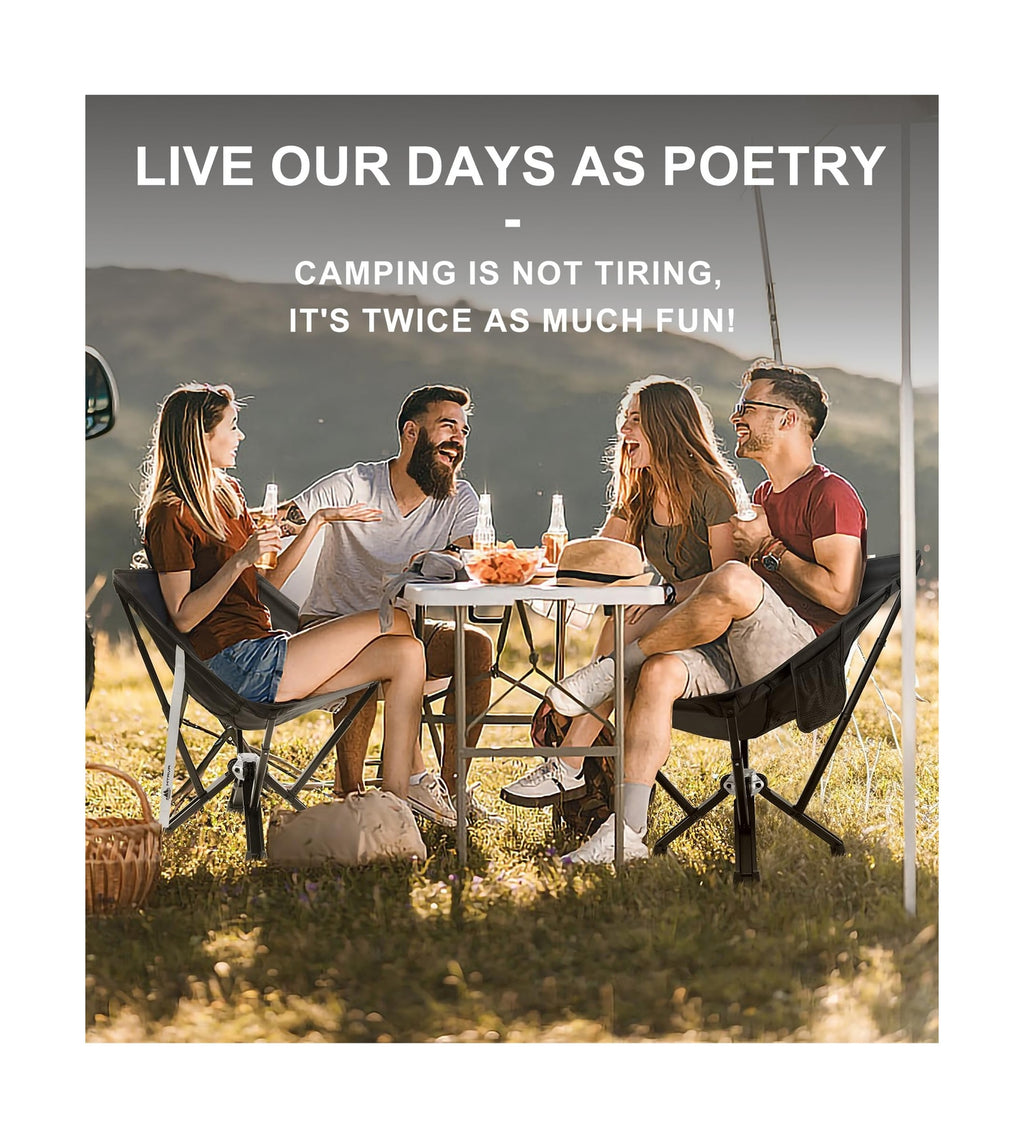 MTRVR Folding Camping Chairs, Portable Camp Chair, Lightweight, Compact, and ...