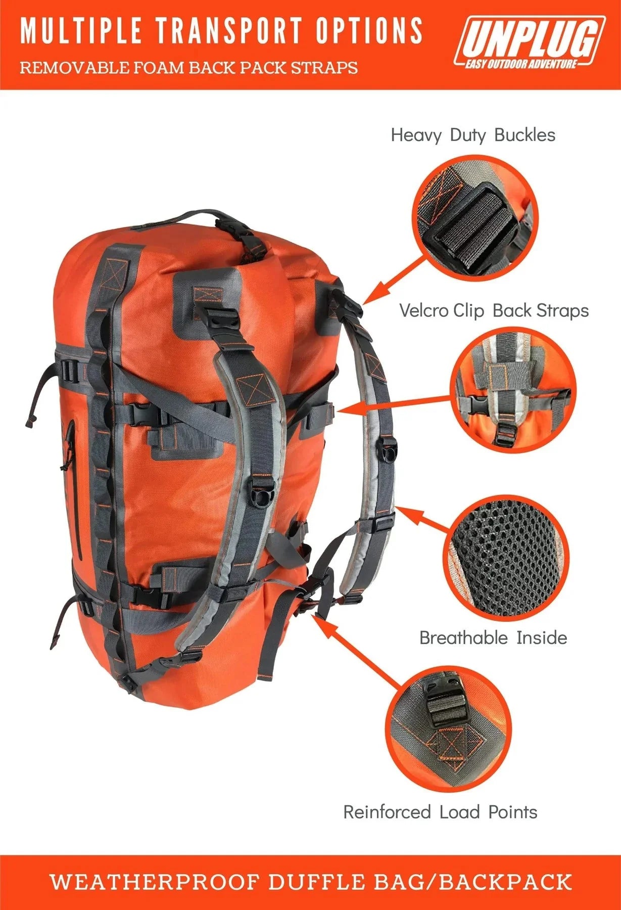 110L Ultimate Waterproof Adventure Duffel Bag