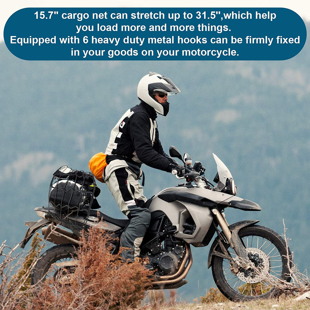 2Pack15.7 X15.7 Cargo Net, Made of Rubber Heavy Duty Bungee Net Stretches to 31.