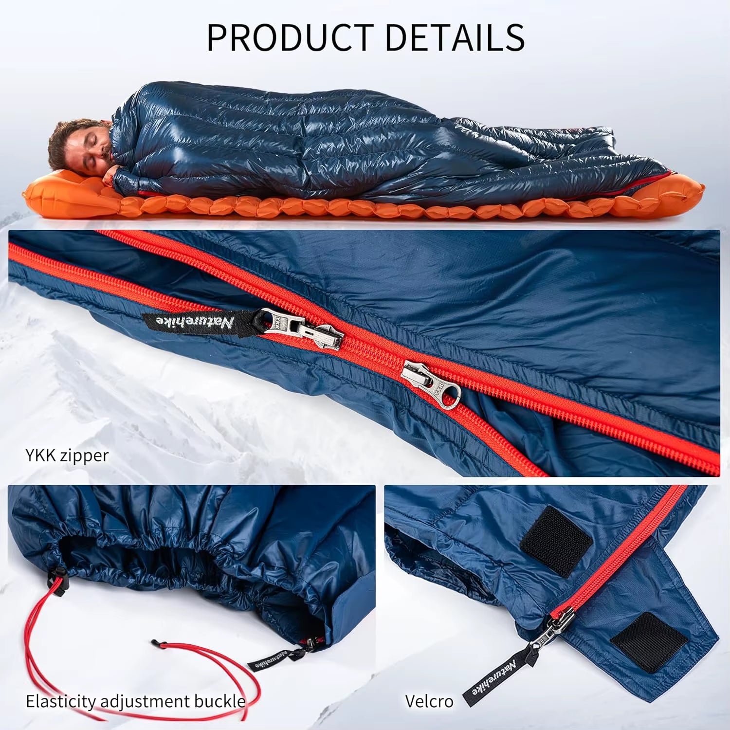 CW280 Sleeping Bag Ultralight Duck down Sleeping Bag Spring Travel Sleeping Bags CWM400 Hiking Camping Sleeping Bag
