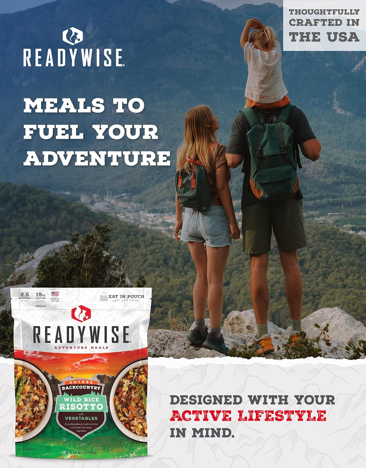 Backcountry Wild Rice Risotto (Single Pouch) Freeze-Dried Backpacking & Camping Food, Vegan, Gluten Free