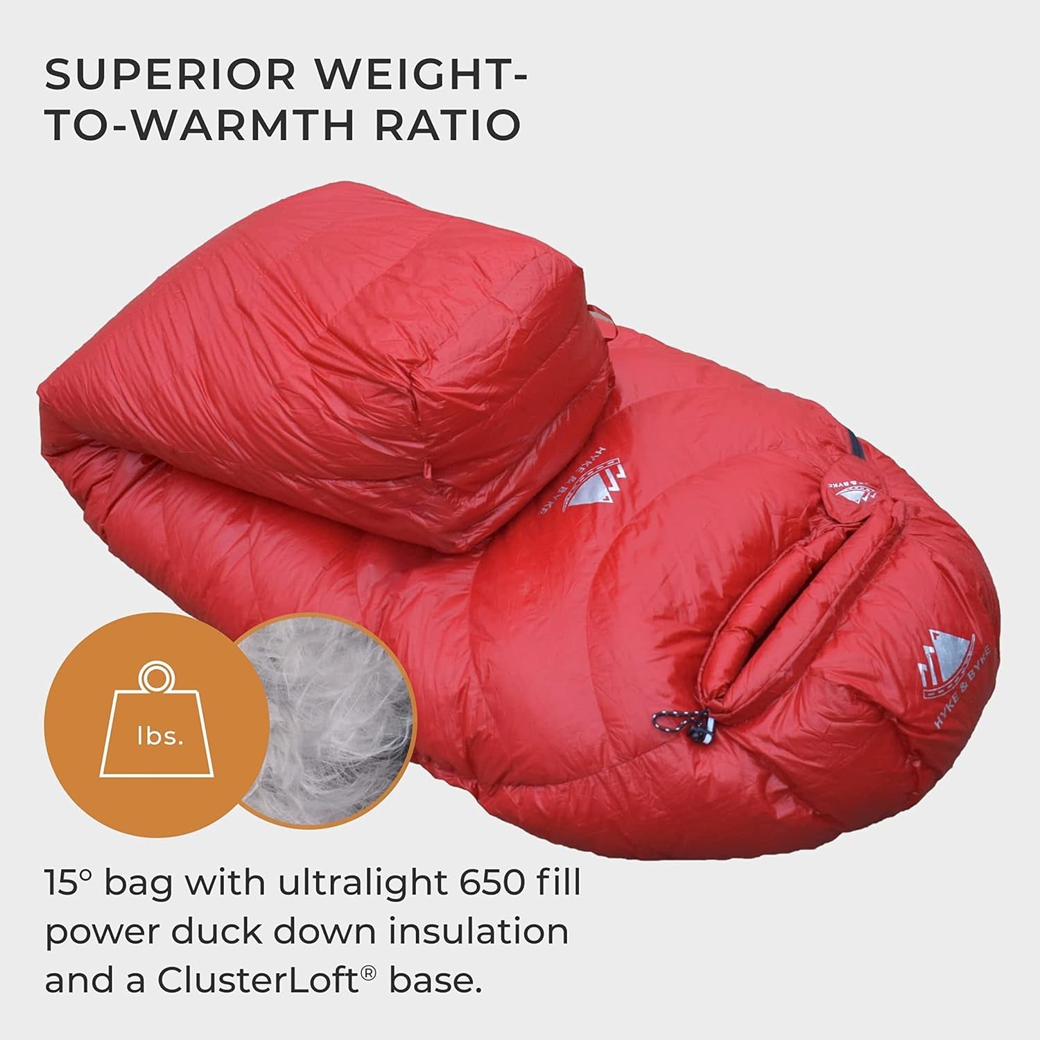 Quandary 15°F Cold Weather Mummy Hiking & Backpacking Sleeping Bag - Duck down 650 FP 3 Season Sleeping Bags for Adults - Ultralight with Compression Stuff Sack