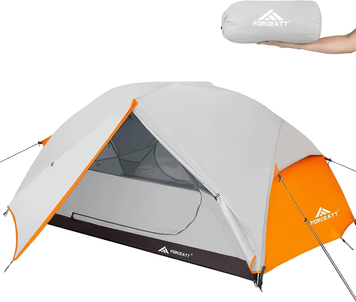 Tent for 2 and 3 Person Is Waterproof and Windproof, Camping Tent for 3 to 4 Seasons,Lightweight Aluminum Pole Backpacking Tent Can Be Set up Quickly,Great for Hiking