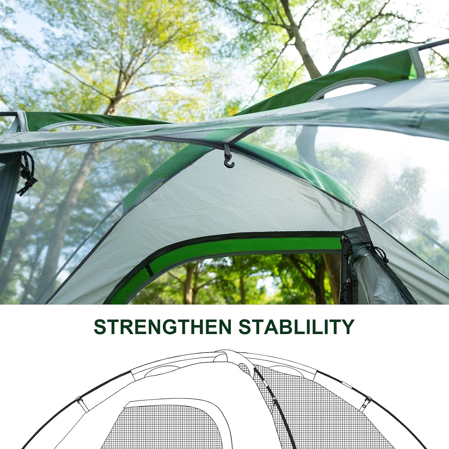 Tent for 1-2 Person Pu3000Mm Water Resistance Camping Tent Lightweight Tent with Vestibule Suitable for Camping Hiking Scout Easy Setup