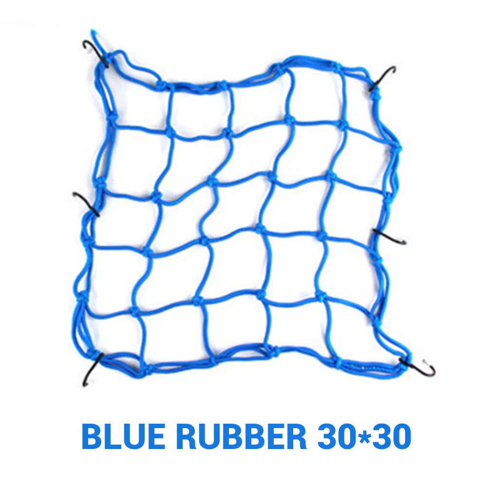 Motorcycle Luggage Net Cover Bike Hold down Fuel Tank Luggage Mesh Rubber Elastic Bungee Motorcycle Bike Tank Hooks Helmet Net