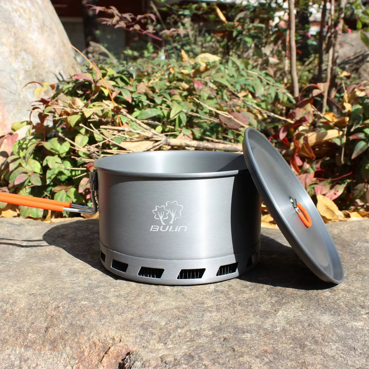 Bulin 2L Aluminum Alloy Ultralight Outdoor Camping Cookware Pot Utensil Cooking Picnic Tableware