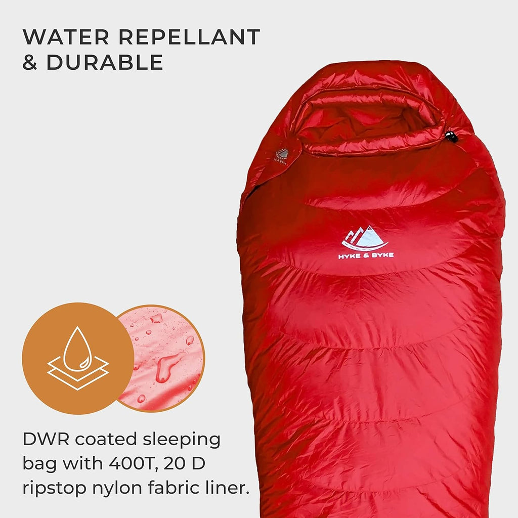 Quandary 15°F Cold Weather Mummy Hiking & Backpacking Sleeping Bag - Duck down 650 FP 3 Season Sleeping Bags for Adults - Ultralight with Compression Stuff Sack