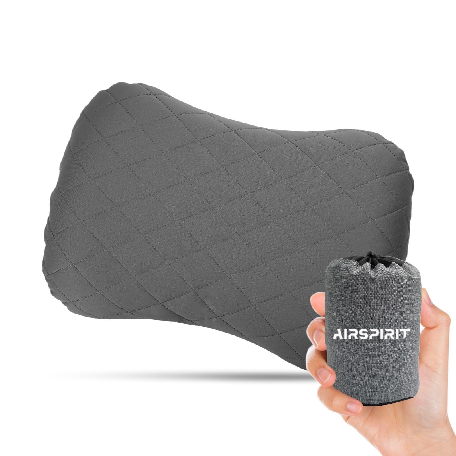 AIRSPIRIT Inflatable Camping Pillow Ultralight Adjustable Firmness, TPU Trave...