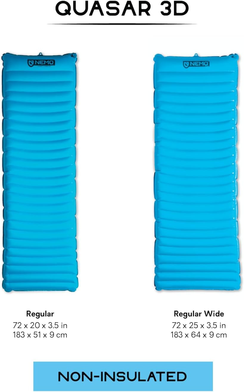 Equipment Quasar 3D Lightweight Sleeping Pad - Regular (72"X20") - Plasma