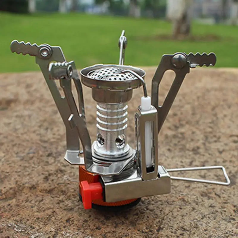 Camping Stove Backpacking Stove Portable Backpacking Stove Small Camping Stove Hiking Stove Windproof Piezo Ignition Cooking