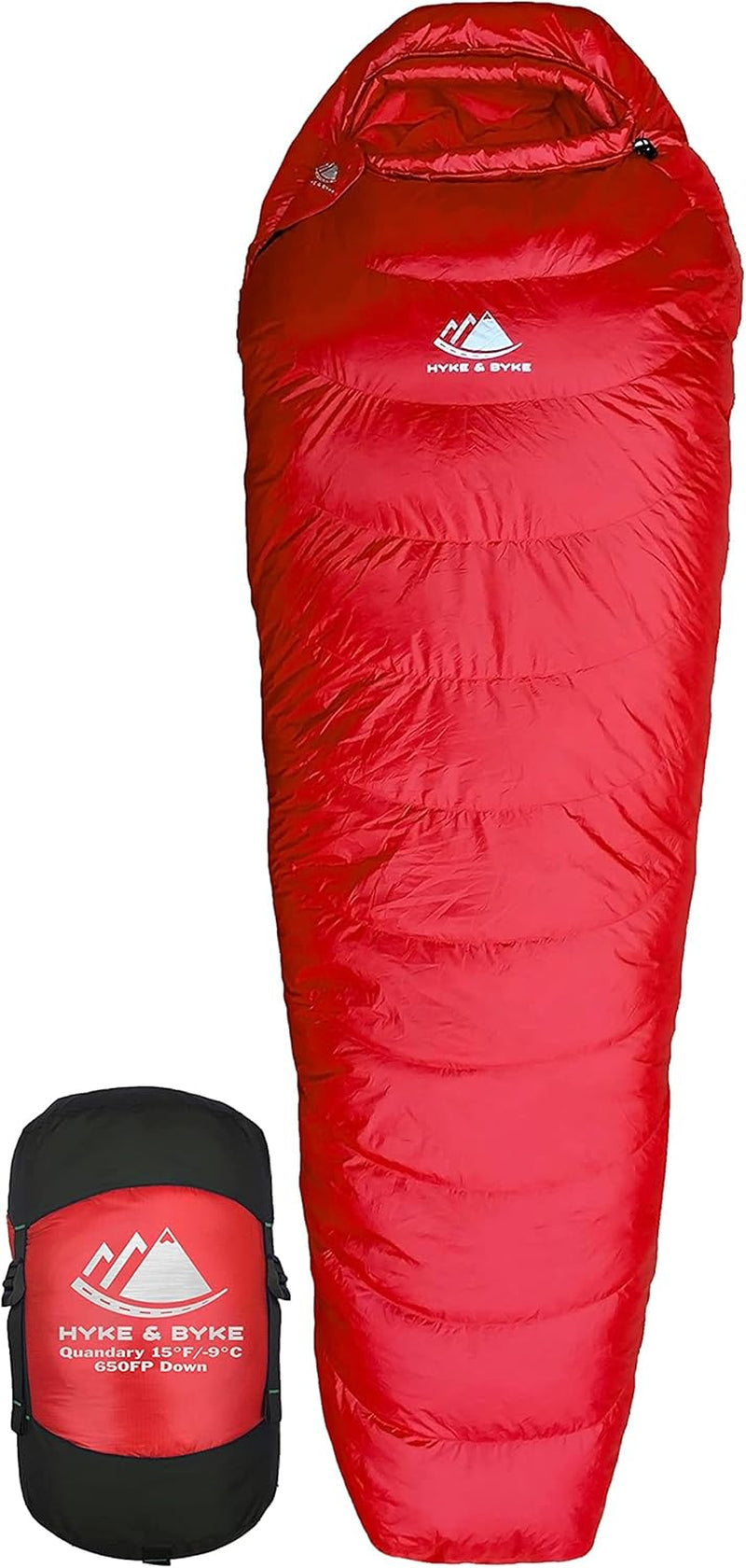 Quandary 15°F Cold Weather Mummy Hiking & Backpacking Sleeping Bag - Duck down 650 FP 3 Season Sleeping Bags for Adults - Ultralight with Compression Stuff Sack