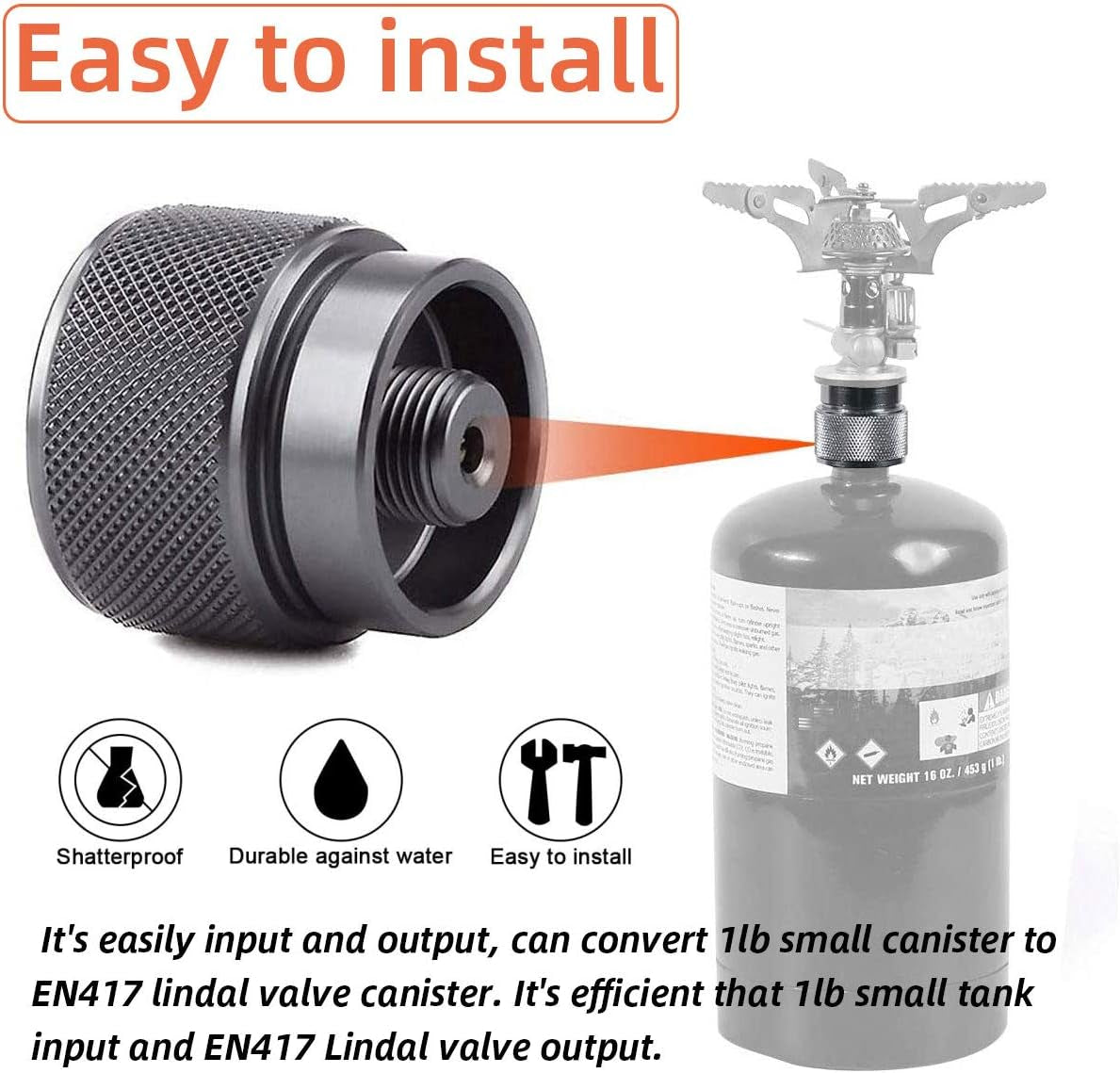 Portable Camping Stove Ultralight Backpacking Stove with Piezo Ignition, Windproof Camp Stove for Outdoor Hiking Cooking