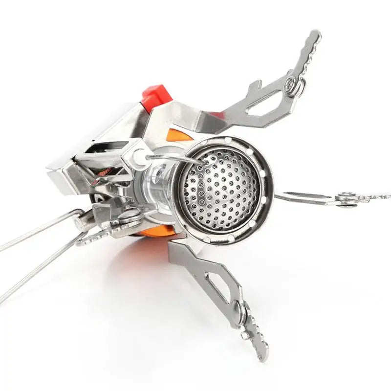 Camping Stove Backpacking Stove Portable Backpacking Stove Small Camping Stove Hiking Stove Windproof Piezo Ignition Cooking