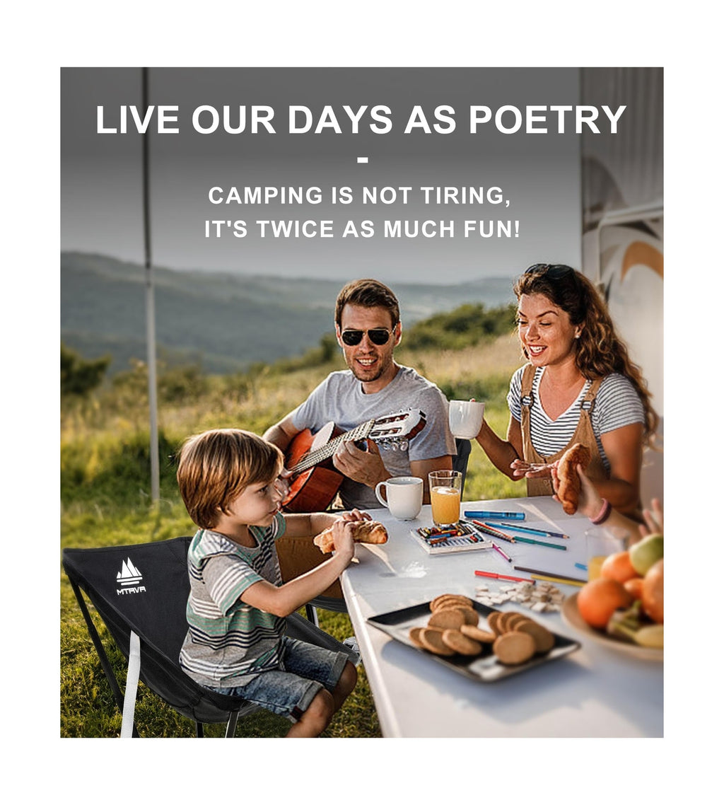 MTRVR Folding Camping Chairs, Portable Camp Chair, Lightweight, Compact, and ...