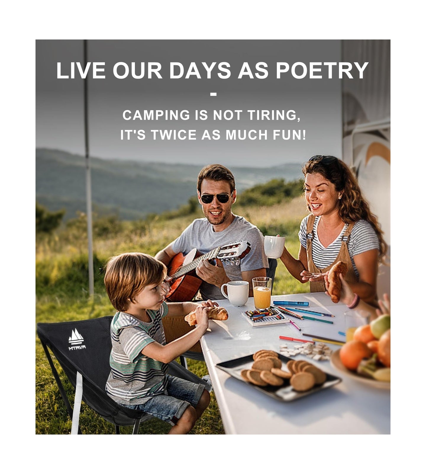 MTRVR Folding Camping Chairs, Portable Camp Chair, Lightweight, Compact, and ...