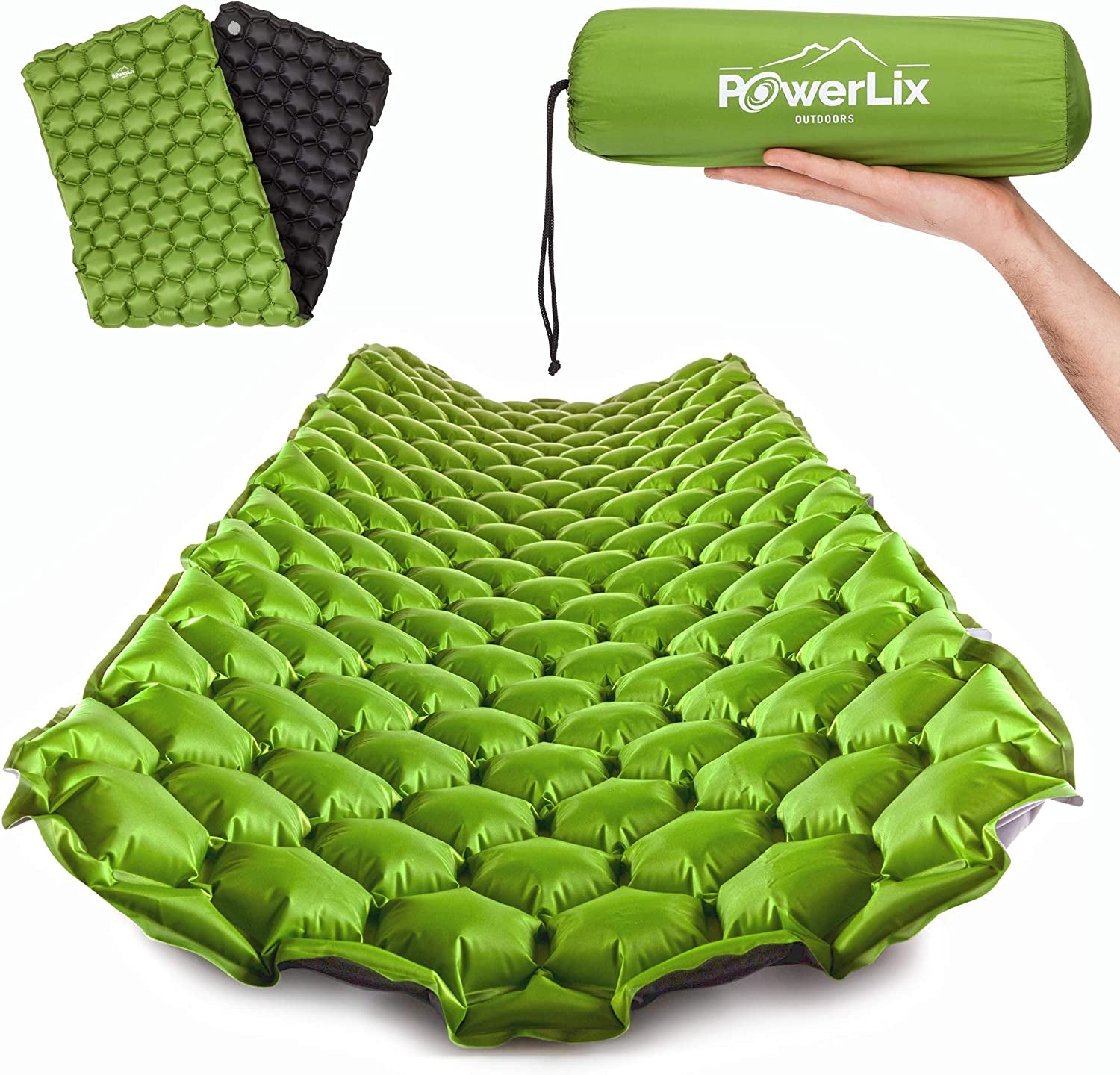 Camping Sleeping Pad - Ultralight Inflatable Camping Mattress Sleeping Mat for Backpacking, Hiking, Compact Lightweight Sleeping Pad for Camping, Inflation Bag/Repair Kit Included