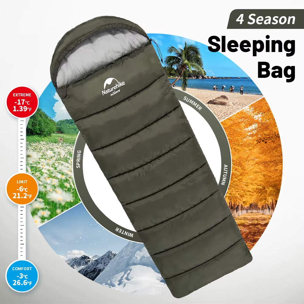 Sleeping Bag Ultralight Cotton Winter Sleeping Bag Lightweight Waterproof Sleeping Bag Outdoor Camping Sleeping Bag