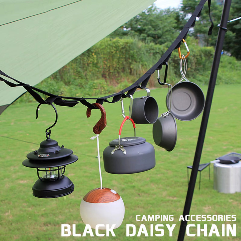 Outdoor Camping Lanyard Hanger, 6.5Ft Hanging Strap for Kitchen Utensil, Bags, Lantern, Lamp, Storage Rope Extension Belt