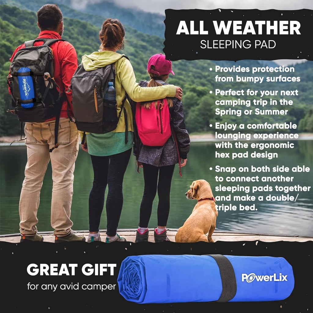 Camping Sleeping Pad - Ultralight Inflatable Camping Mattress Sleeping Mat for Backpacking, Hiking, Compact Lightweight Sleeping Pad for Camping, Inflation Bag/Repair Kit Included